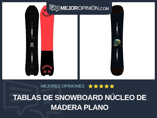 Tablas de snowboard Núcleo de madera Plano