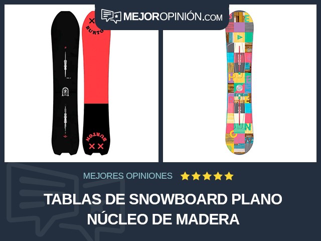 Tablas de snowboard Plano Núcleo de madera