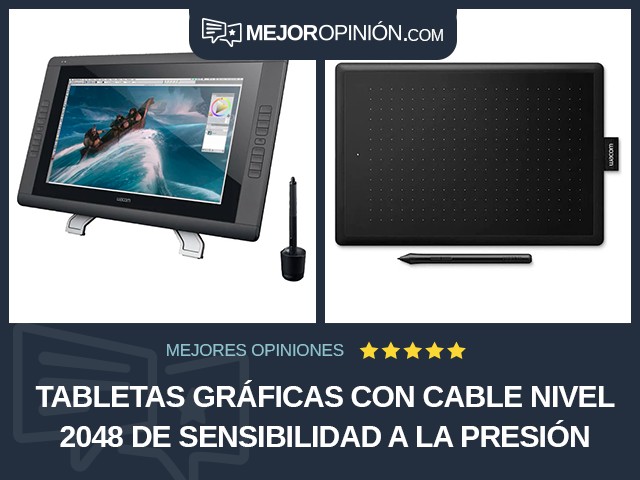 Tabletas gráficas Con cable Nivel 2048 de sensibilidad a la presión