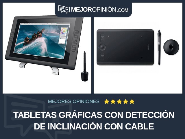 Tabletas gráficas Con detección de inclinación Con cable