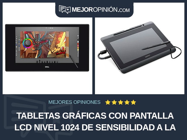 Tabletas gráficas Con pantalla LCD Nivel 1024 de sensibilidad a la presión