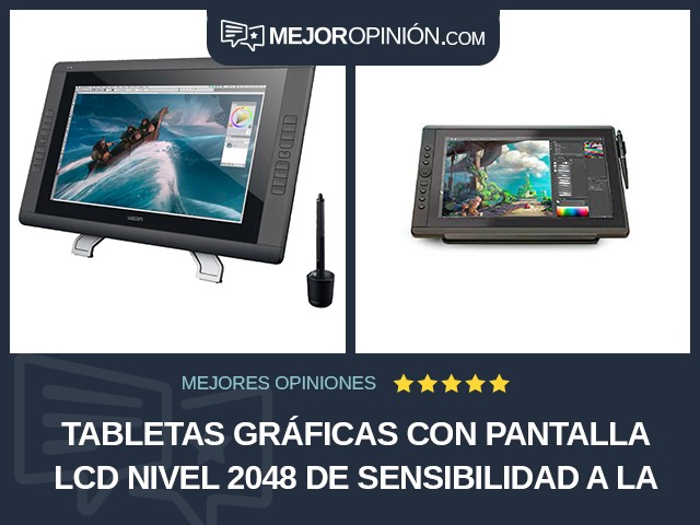 Tabletas gráficas Con pantalla LCD Nivel 2048 de sensibilidad a la presión