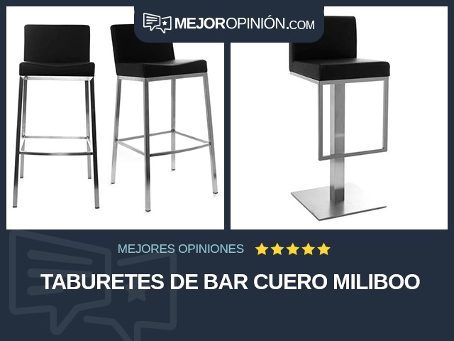 Taburetes de bar Cuero Miliboo