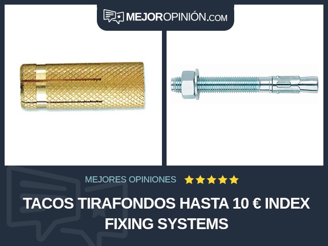 Tacos tirafondos Hasta 10 € INDEX Fixing Systems