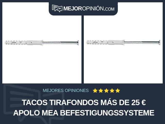 Tacos tirafondos Más de 25 € Apolo MEA Befestigungssysteme GmbH