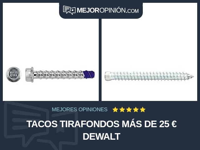 Tacos tirafondos Más de 25 € DEWALT