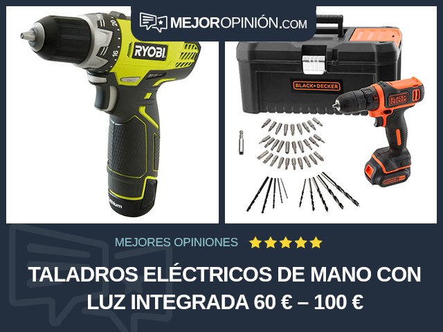 Taladros eléctricos de mano Con luz integrada 60 € – 100 €