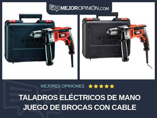 Taladros eléctricos de mano Juego de brocas Con cable