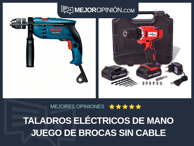 Taladros eléctricos de mano Juego de brocas Sin cable