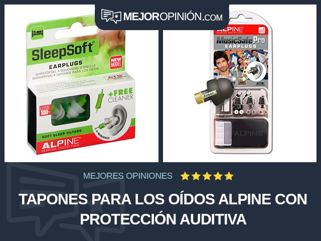 Tapones para los oídos Alpine Con protección auditiva