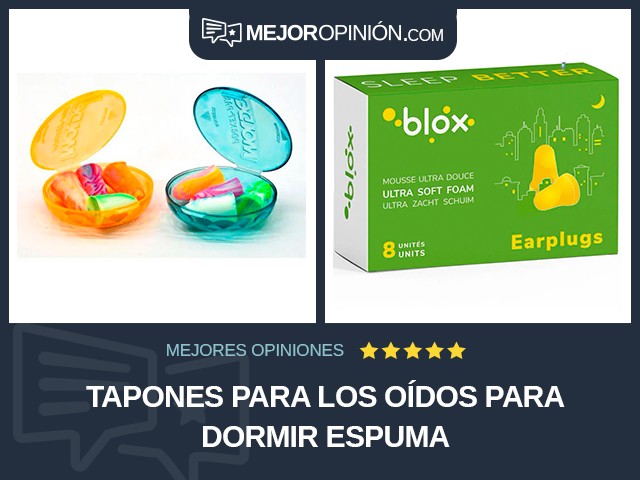 Tapones para los oídos Para dormir Espuma