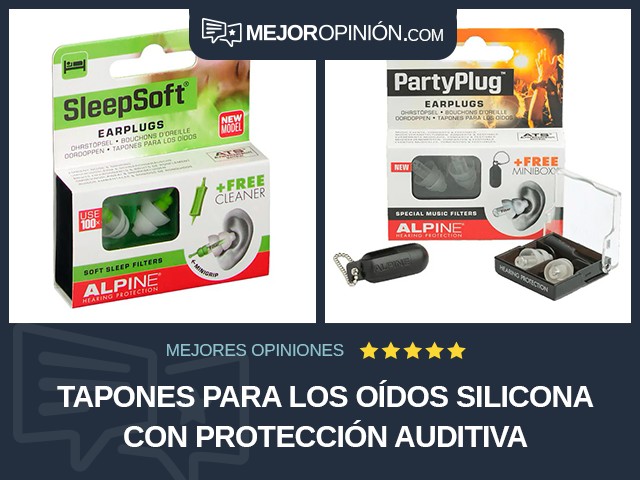 Tapones para los oídos Silicona Con protección auditiva