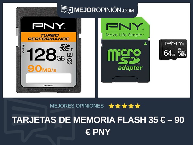 Tarjetas de memoria flash 35 € – 90 € PNY