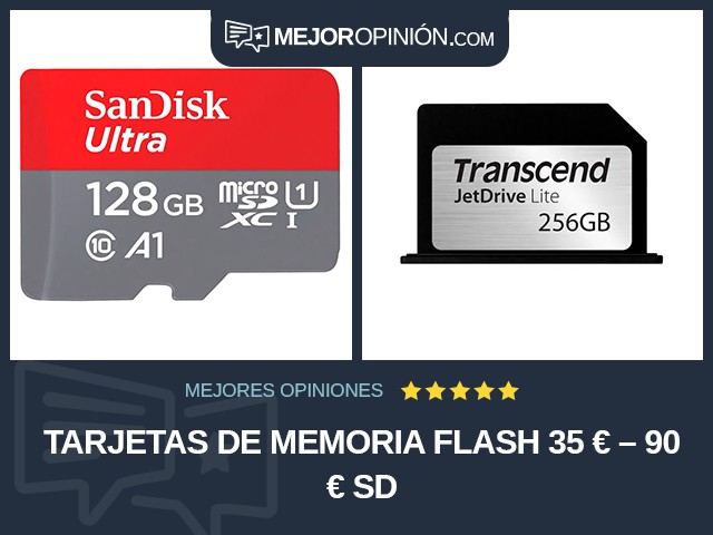 Tarjetas de memoria flash 35 € – 90 € SD