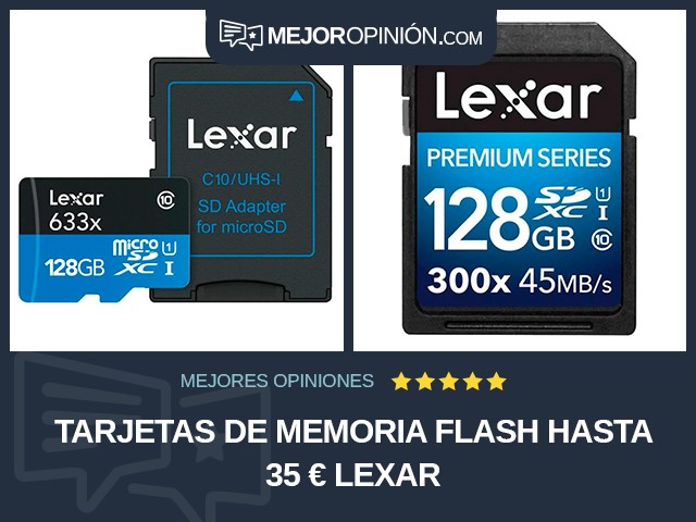 Tarjetas de memoria flash Hasta 35 € Lexar