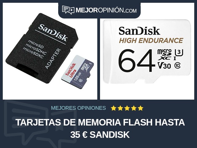 Tarjetas de memoria flash Hasta 35 € SanDisk