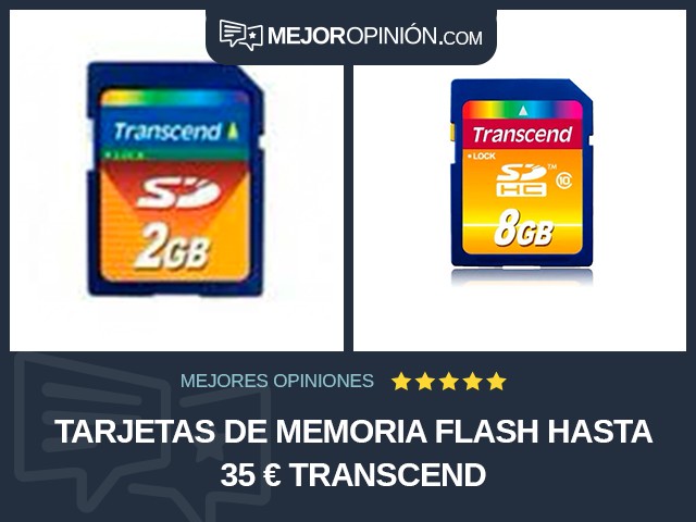 Tarjetas de memoria flash Hasta 35 € Transcend