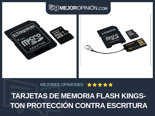 Tarjetas de memoria flash Kingston Protección contra escritura