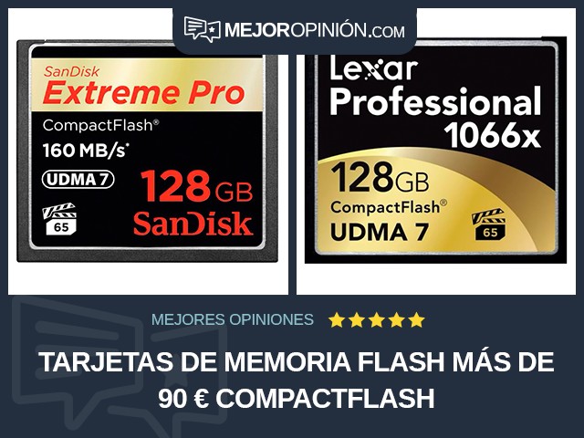 Tarjetas de memoria flash Más de 90 € CompactFlash