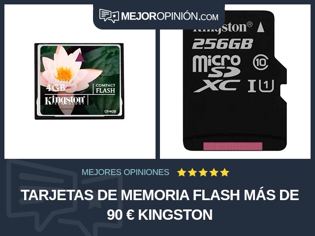 Tarjetas de memoria flash Más de 90 € Kingston