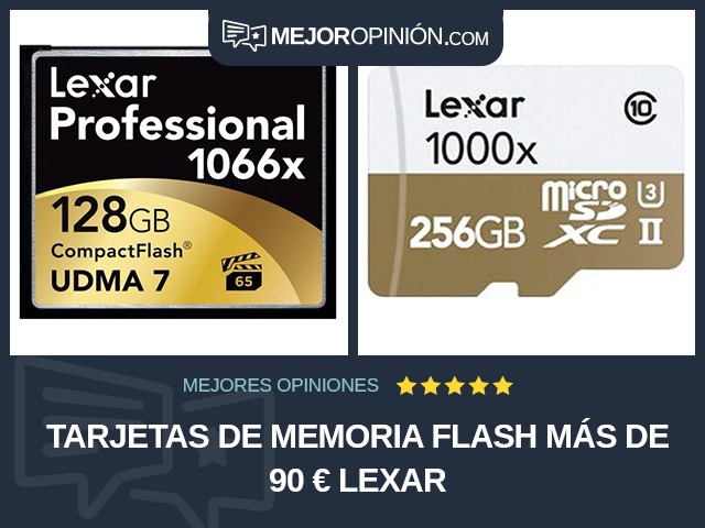 Tarjetas de memoria flash Más de 90 € Lexar