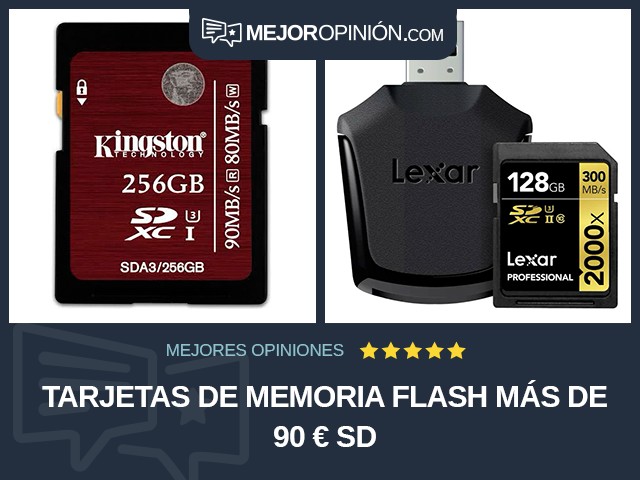 Tarjetas de memoria flash Más de 90 € SD