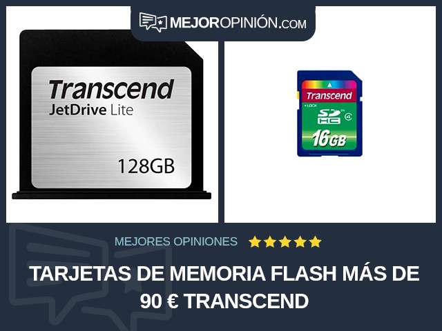 Tarjetas de memoria flash Más de 90 € Transcend