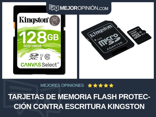 Tarjetas de memoria flash Protección contra escritura Kingston