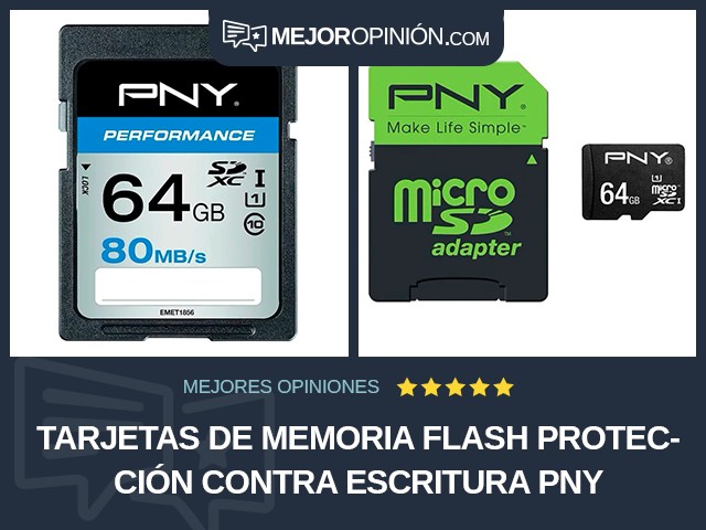 Tarjetas de memoria flash Protección contra escritura PNY