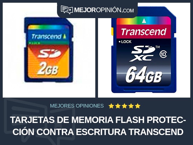 Tarjetas de memoria flash Protección contra escritura Transcend