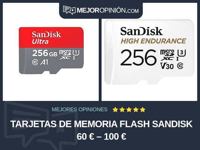 Tarjetas de memoria flash SanDisk 60 € – 100 €