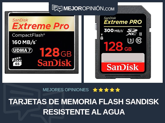 Tarjetas de memoria flash SanDisk Resistente al agua