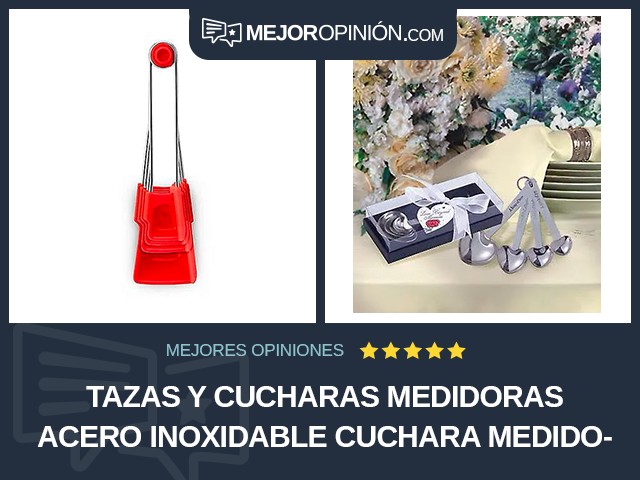 Tazas y cucharas medidoras Acero inoxidable Cuchara medidora