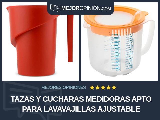 Tazas y cucharas medidoras Apto para lavavajillas Ajustable