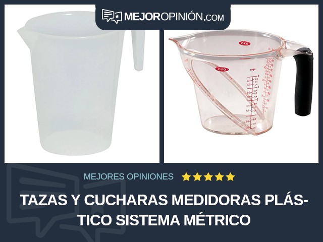 Tazas y cucharas medidoras Plástico Sistema métrico