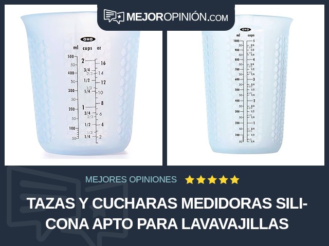 Tazas y cucharas medidoras Silicona Apto para lavavajillas