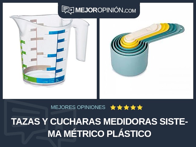 Tazas y cucharas medidoras Sistema métrico Plástico