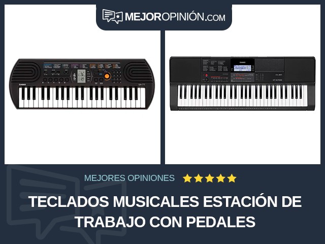 Teclados musicales Estación de trabajo Con pedales