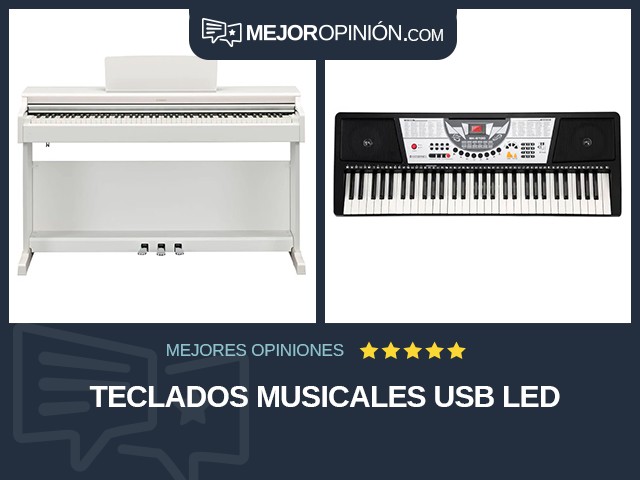 Teclados musicales USB LED