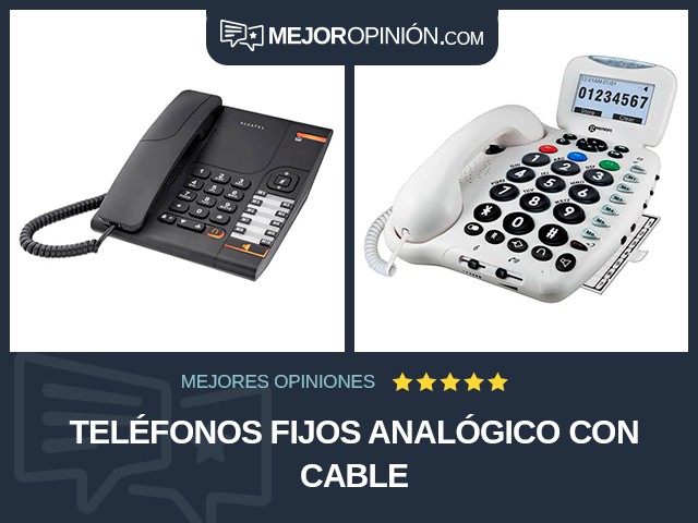 Teléfonos fijos Analógico Con cable