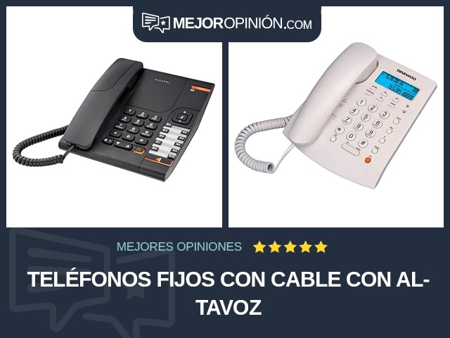 Teléfonos fijos Con cable Con altavoz