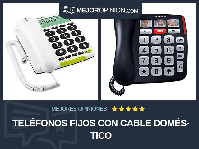 Teléfonos fijos Con cable Doméstico