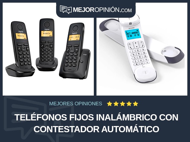 Teléfonos fijos Inalámbrico Con contestador automático