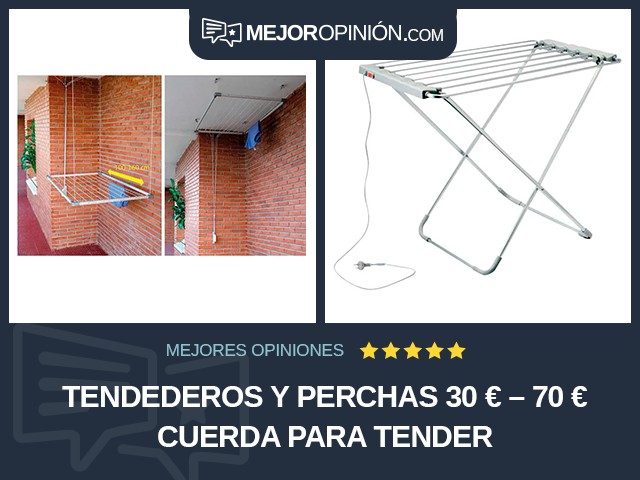 Tendederos y perchas 30 € – 70 € Cuerda para tender