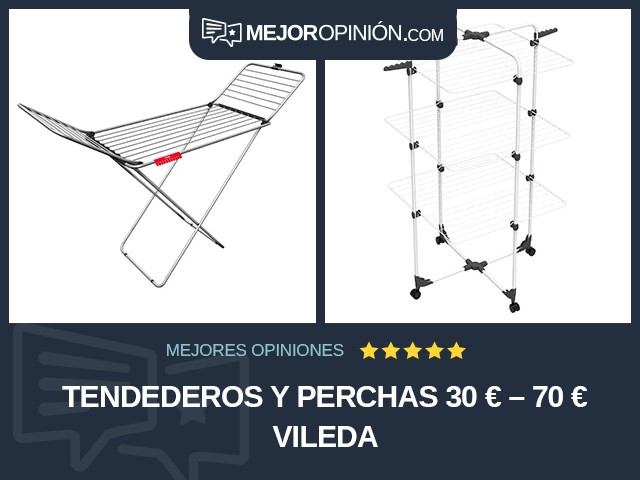 Tendederos y perchas 30 € – 70 € Vileda