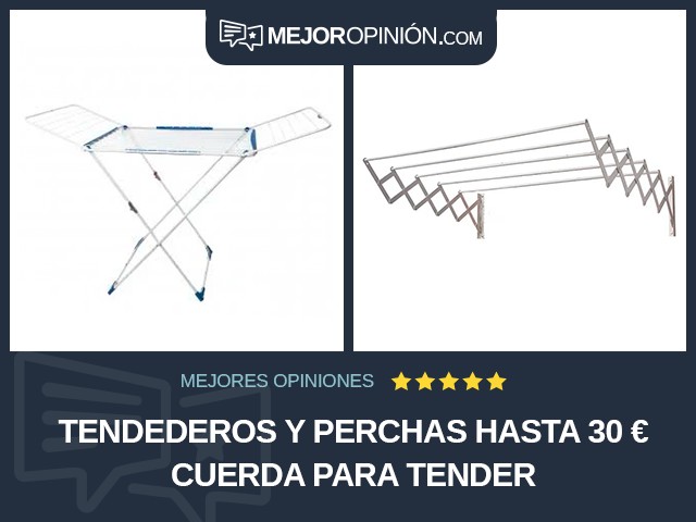 Tendederos y perchas Hasta 30 € Cuerda para tender