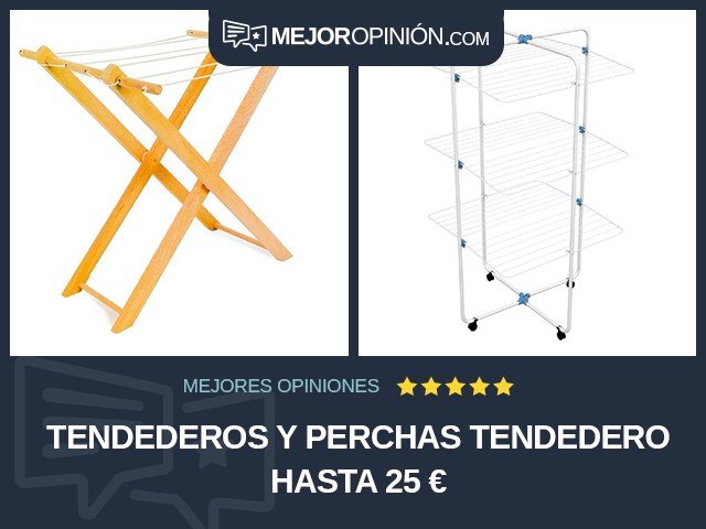 Tendederos y perchas Tendedero Hasta 25 €