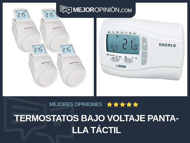 Termostatos Bajo voltaje Pantalla táctil