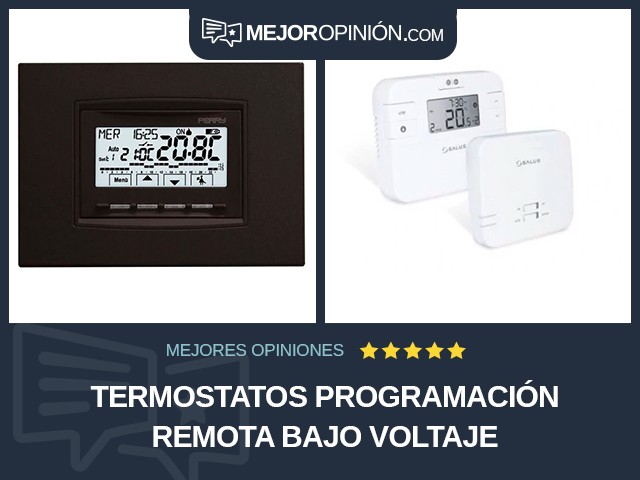 Termostatos Programación remota Bajo voltaje