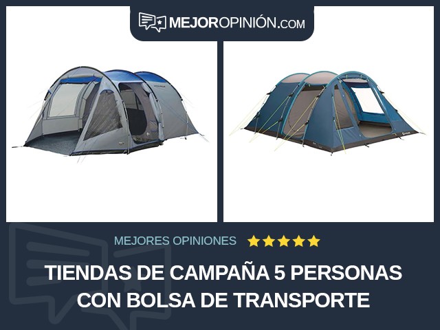 Tiendas de campaña 5 personas Con bolsa de transporte